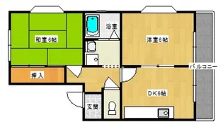タウン丸山A【1階】の間取り