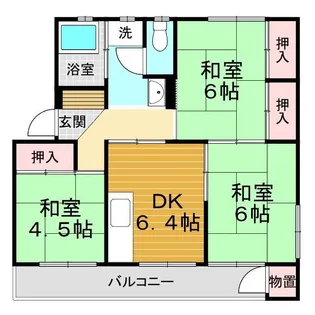 宮野住アパート【1階】の間取り