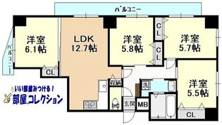ル・シエル【8階】の間取り