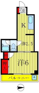 パークハイツ桜木【2階】の間取り