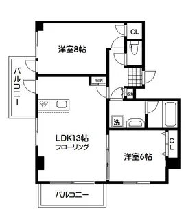 グラーレ バイロイト【9階】の間取り