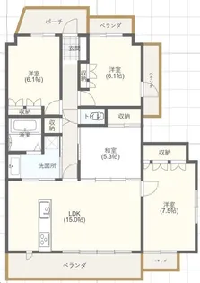 4LDKの間取り画像