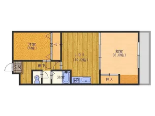 川島第8ビル【3階】の間取り
