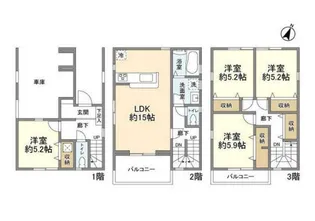 埼玉県さいたま市北区東大成町2【一戸建】の間取り