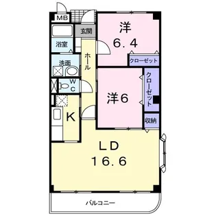 茨城県水戸市酒門町【マンション】の間取り