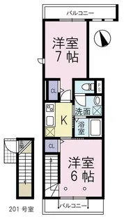 プリンセスガーデン西新井【2階】の間取り