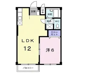エルディム七福B【2階】の間取り