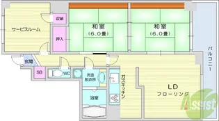 グリーンパーク小松島【9階】の間取り