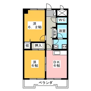 NAKATAマンション横田【3階】の間取り