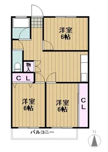 福島県郡山市若葉町【マンション】の間取り