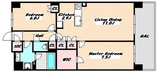 ロイヤルパークス船橋【11階】の間取り
