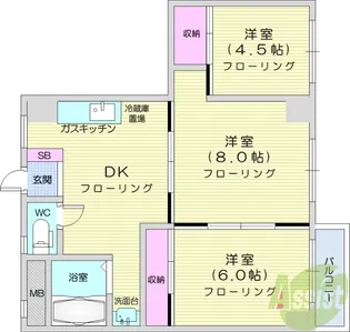 第2銅谷ビル【3階】の間取り