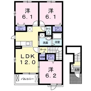 エレガンスE【2階】の間取り