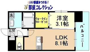 U’sResidence木町(ユーズレジデンス木町)【5階】の間取り