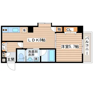 グレース仙台南【5階】の間取り