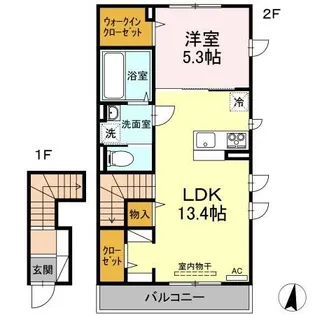 ボナ・フォルトゥーナ【1階】の間取り