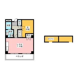 三幸マンション【2階】の間取り