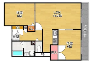 フラン・スラージュ枚方【3階】の間取り