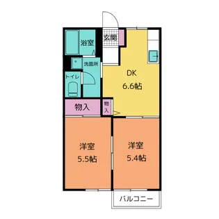 サリーナス B【2階】の間取り