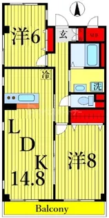 ヴェルドミール カシマ【3階】の間取り