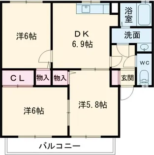 リバーサイド諸富【2階】の間取り