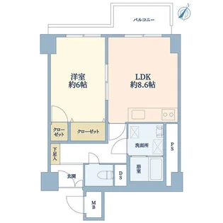 コープ野村一番町【1階】の間取り