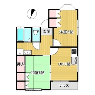コーポオアシス2【2階】の間取り