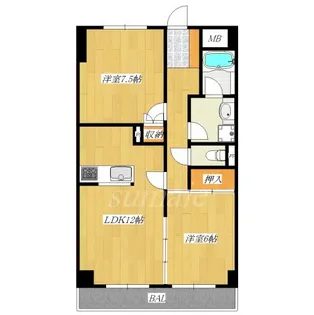 プレステージュ・ミネギシ【5階】の間取り