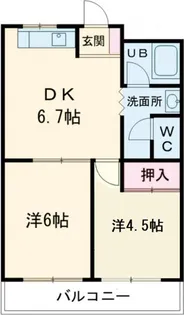 レジデンスカワセ【2階】の間取り
