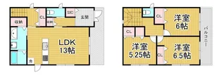 兵庫県尼崎市浜3【一戸建】の間取り