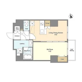 1LDKの間取り画像