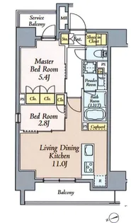 クレストコート本郷三丁目【11階】の間取り
