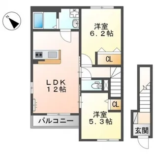 広島県廿日市市串戸2【アパート】の間取り