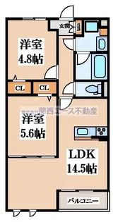カシータ・ソル【1階】の間取り