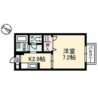 1Kの間取り画像