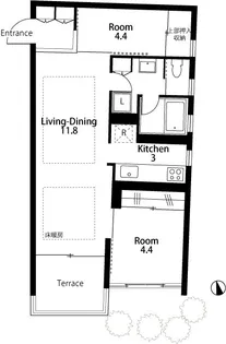 Apartment惣【1階】の間取り