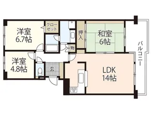 井口台南パークハウス【1階】の間取り