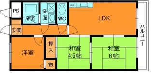 リヴェール三室【5階】の間取り
