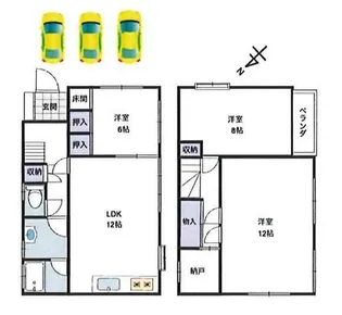 埼玉県久喜市菖蒲町小林【一戸建】の間取り