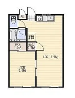 1LDKの間取り画像