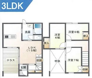 静岡県浜松市中央区布橋2【一戸建】の間取り