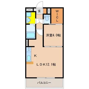 アムールオルテ【3階】の間取り