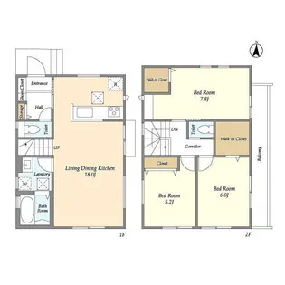東京都世田谷区上北沢1【一戸建】の間取り