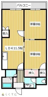 アーバンステージ七番館 駐 車 2 台 込【1階】の間取り