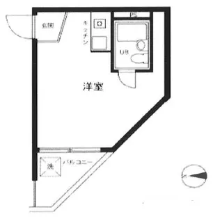 麻布フラット【3階】の間取り