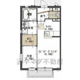 ドミールカガワ 5【1階】の間取り