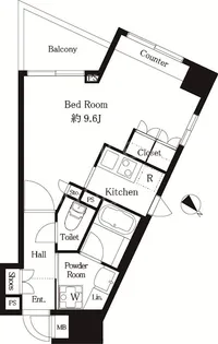 クオリア恵比寿ウエスト【2階】の間取り