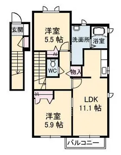 グランディール C棟の間取り