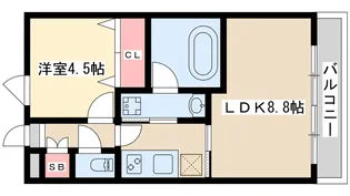 プレジオ江坂【5階】の間取り