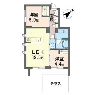 カイ ラニ【1階】の間取り